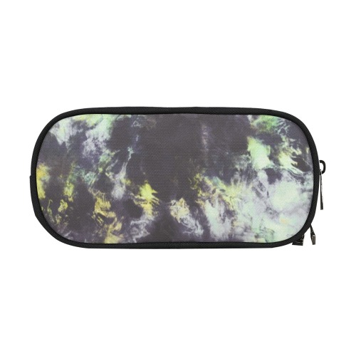Green and black colorful marbling Pencil Pouch/Large (Model 1680)
