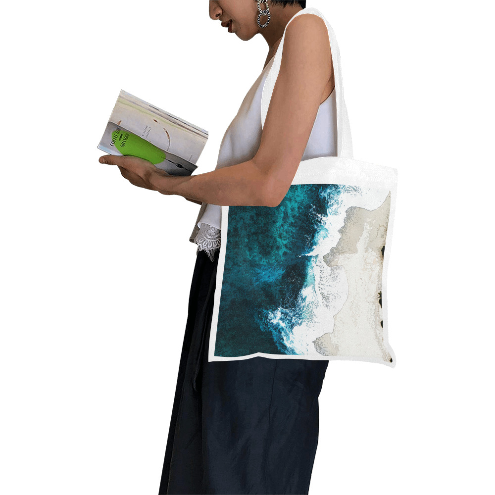 Ocean And Beach Canvas Tote Bag/Small (Model 1700)