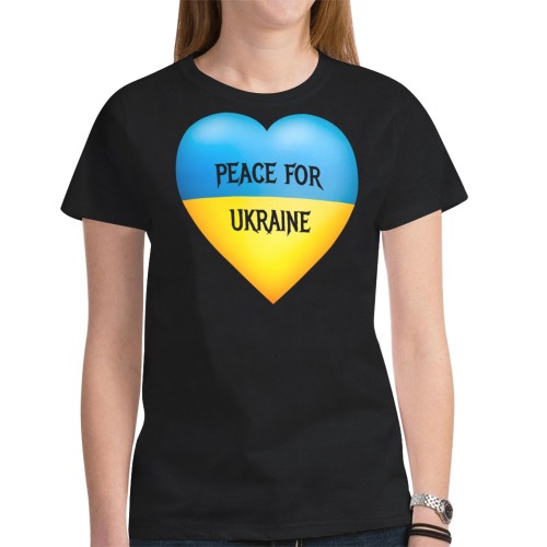 Peace For Ukraine New All Over Print T-shirt for Women (Model T45)