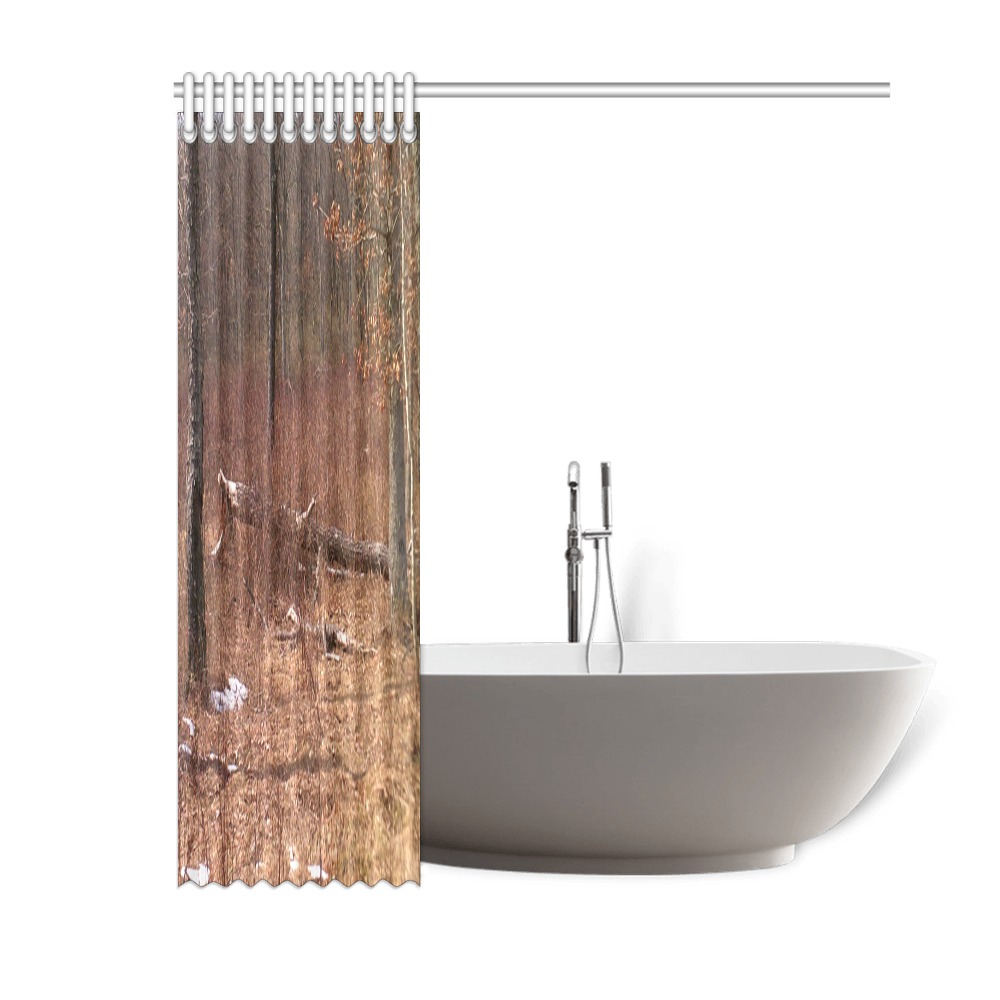 Falling tree in the woods Shower Curtain 60"x72"