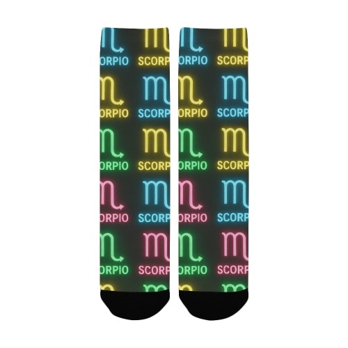 Neon Scorpio Pattern on Black