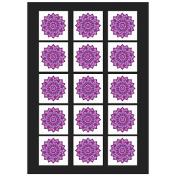 Purple and Pink Mandala Personalized Temporary Tattoo (15 Pieces)