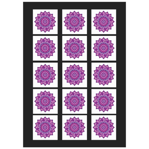 Purple and Pink Mandala Personalized Temporary Tattoo (15 Pieces)