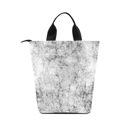 Textured gray Nylon Lunch Tote Bag (Model 1670)