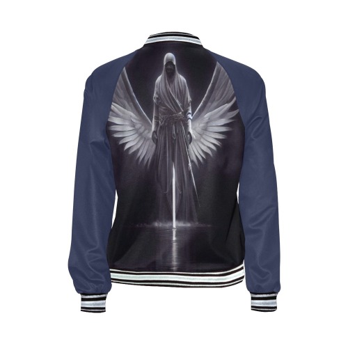 angel with cross All Over Print Bomber Jacket for Women (Model H21)