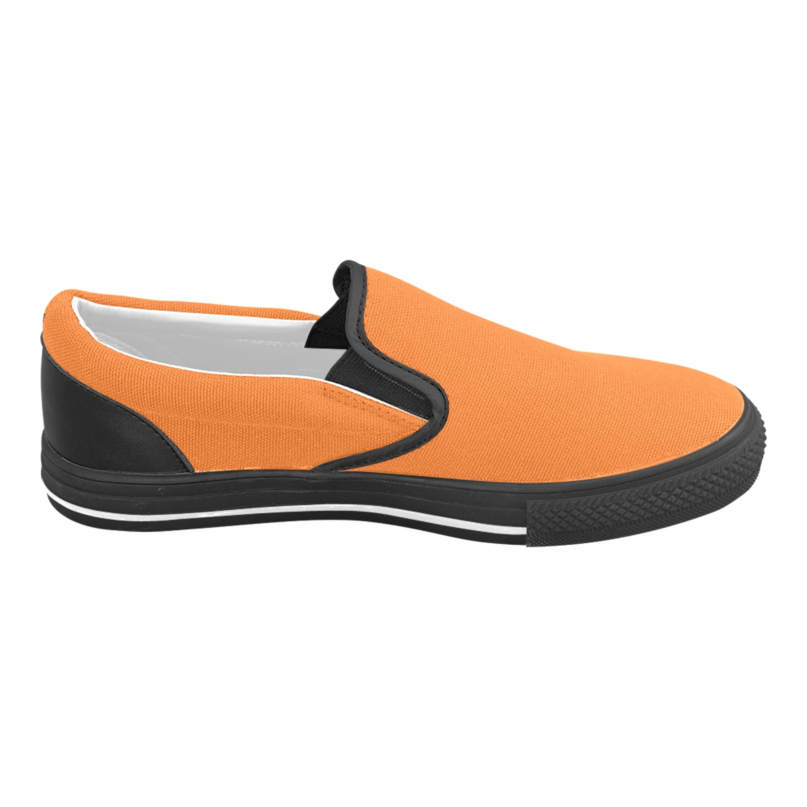 color pumpkin Men's Slip-on Canvas Shoes (Model 019)