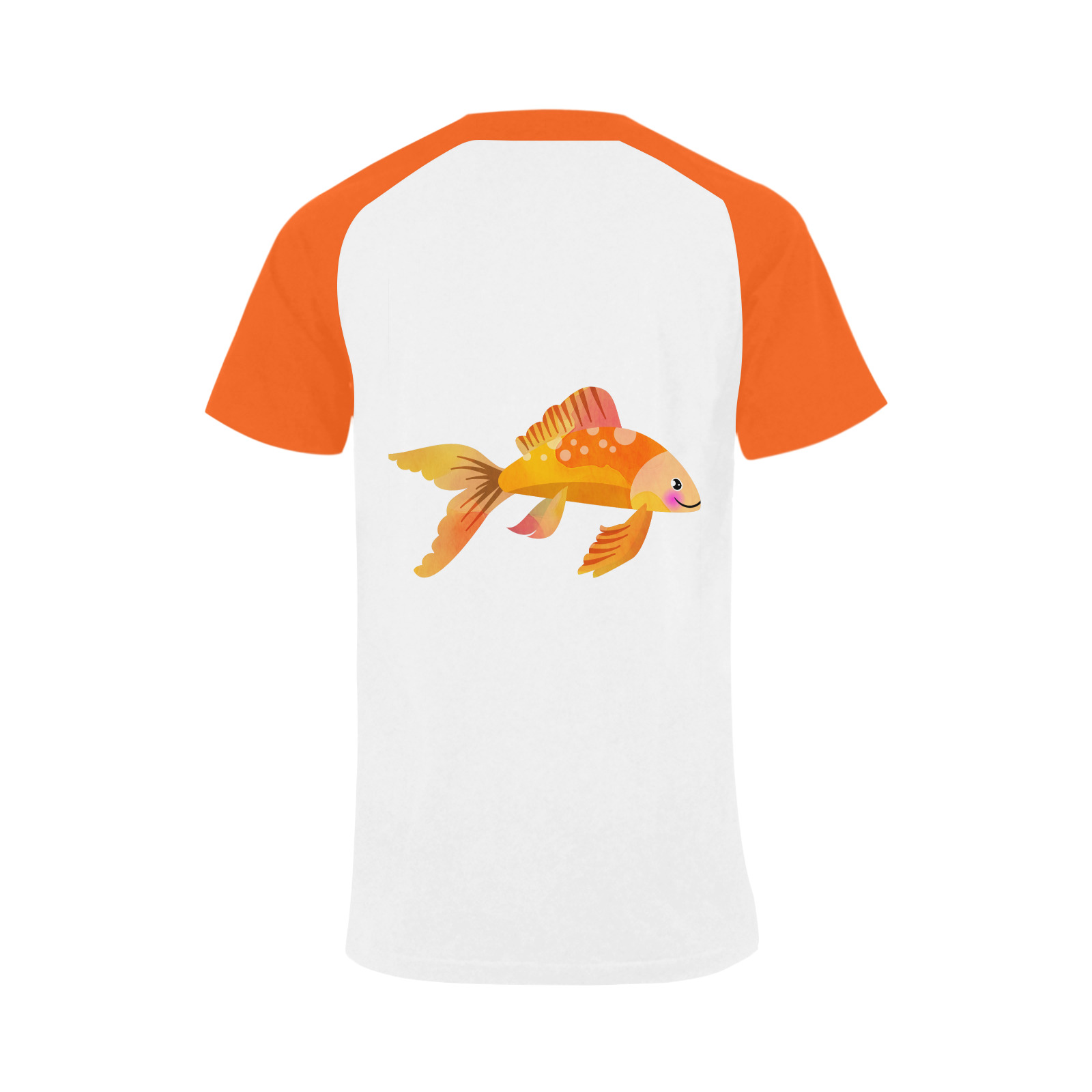 Fancy Aquarium Koi Gold Fish Cartoon Men's Raglan T-shirt (USA Size) (Model T11)
