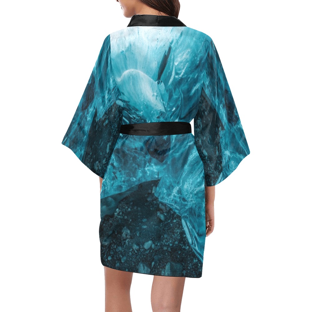 Ocean Robe Black Kimono Robe