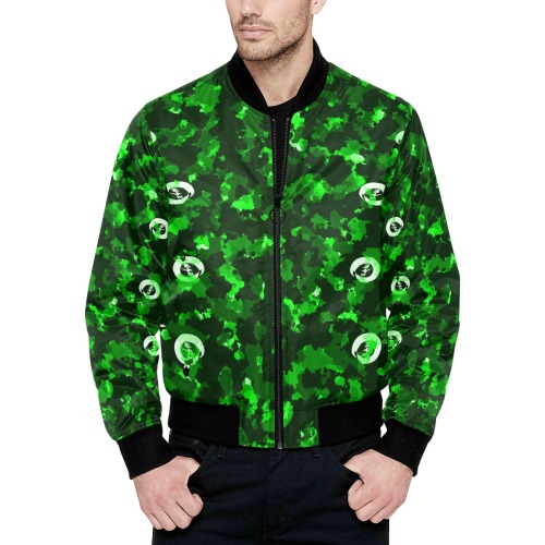 New Project (2) (3) All Over Print Quilted Bomber Jacket for Men (Model H33)