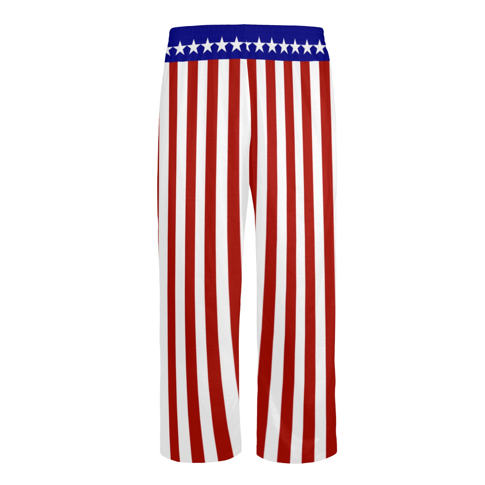 Stars and Stripes USA Flag Colors Men's Pajama Trousers without Pockets