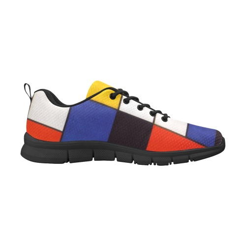 Composition A by Piet Mondrian Men's Breathable Running Shoes (Model 055)
