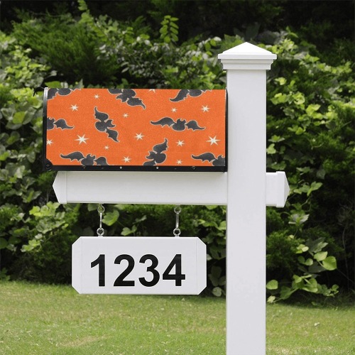 orange / bats Mailbox Cover