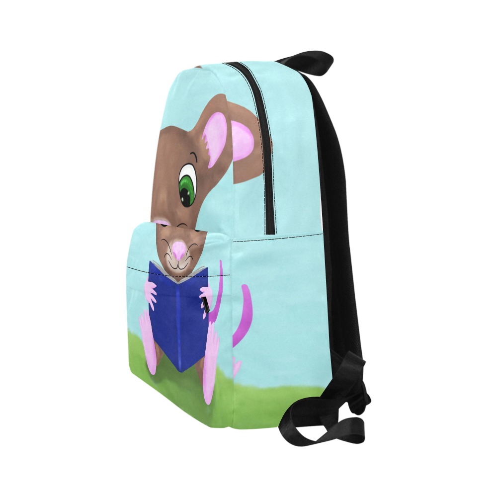 Mouse and book Unisex Classic Backpack (Model 1673)