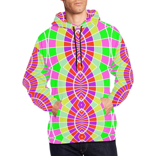 Fractoberry Bright Colors 003MH All Over Print Hoodie for Men (USA Size) (Model H13)