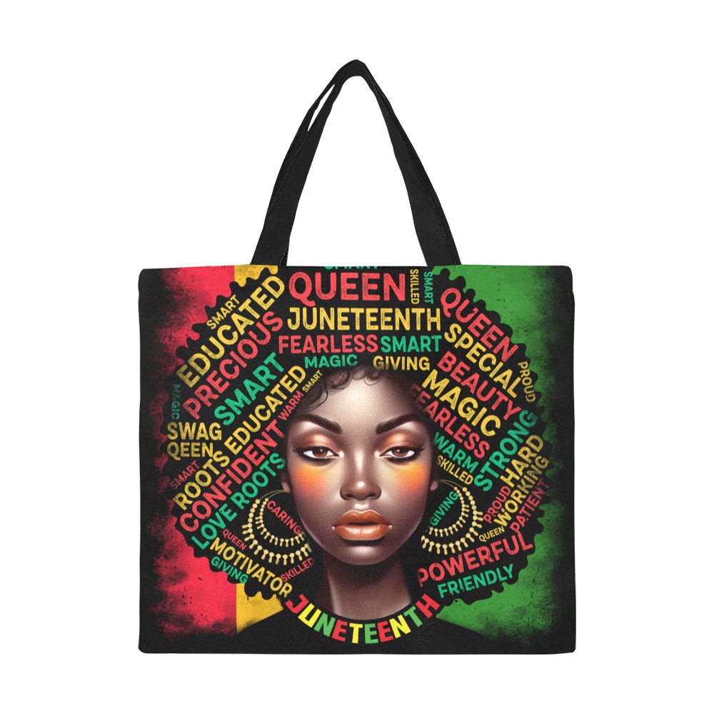 Juneteenth African American Tote Bag All Over Print Canvas Tote Bag/Large (Model 1699)