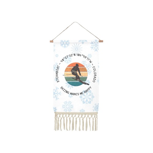 Ski Steamboat, Colorado - Man Skier, Black Text