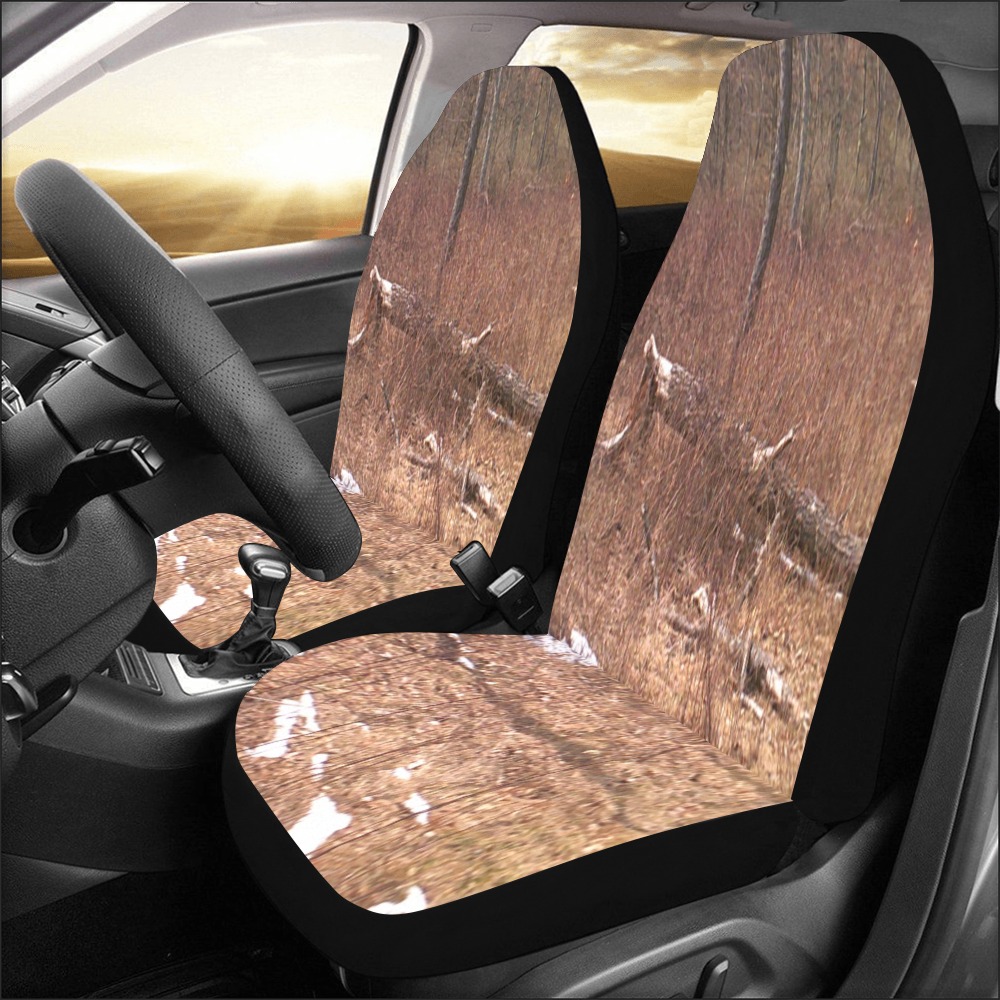 Falling tree in the woods Car Seat Covers (Set of 2)