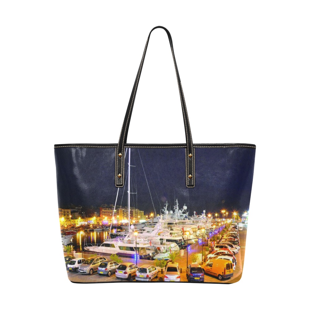 jig 4a Chic Leather Tote Bag (Model 1709)