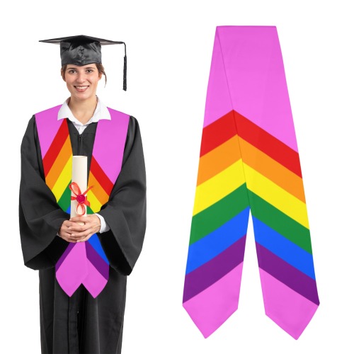 Gay Pride Rainbow Flag Stripes Graduation Stole