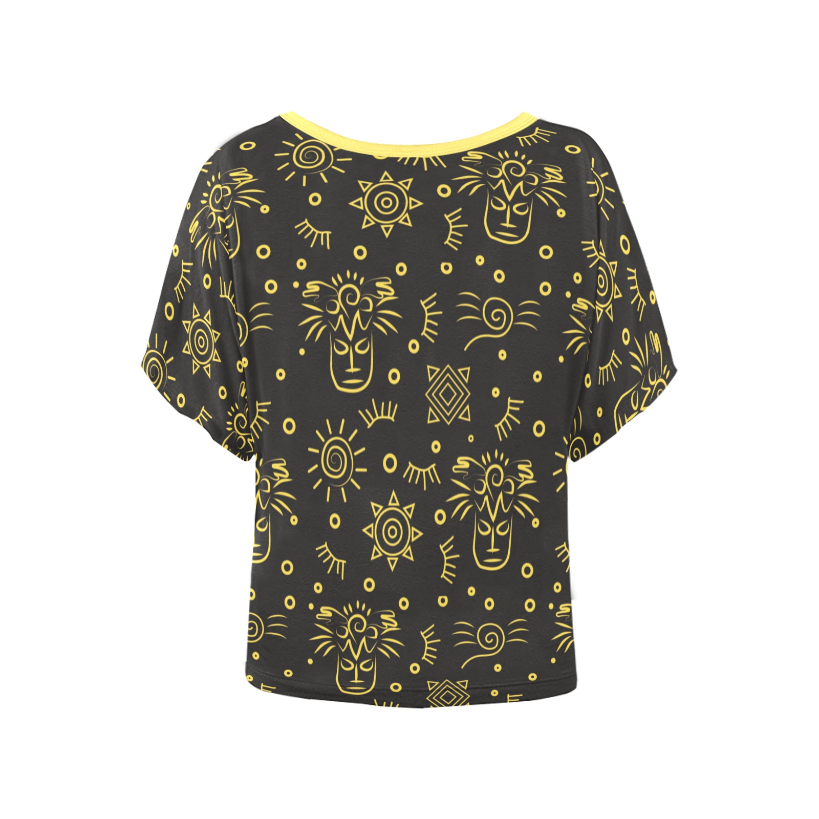 African patterns -11 Women's Batwing-Sleeved Blouse T shirt (Model T44)
