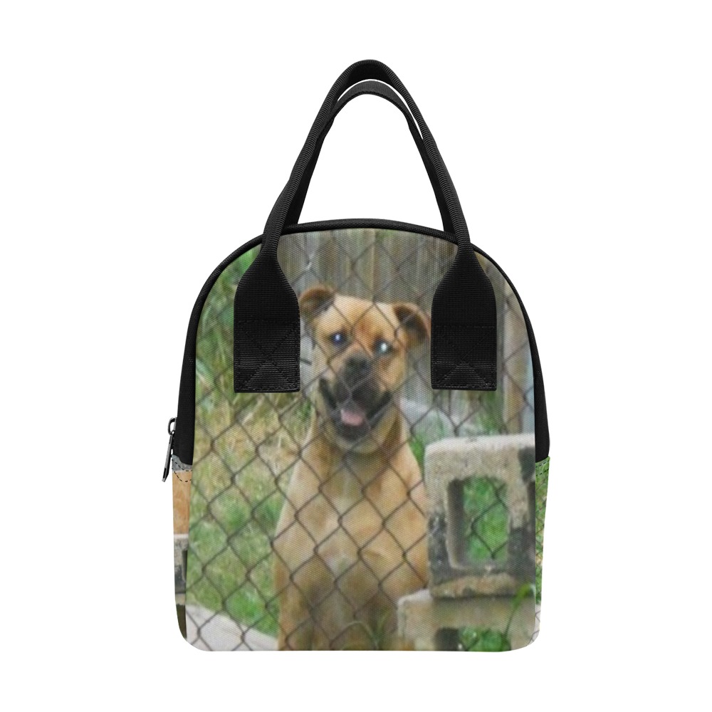 A Smiling Dog Zipper Lunch Bag (Model 1689)