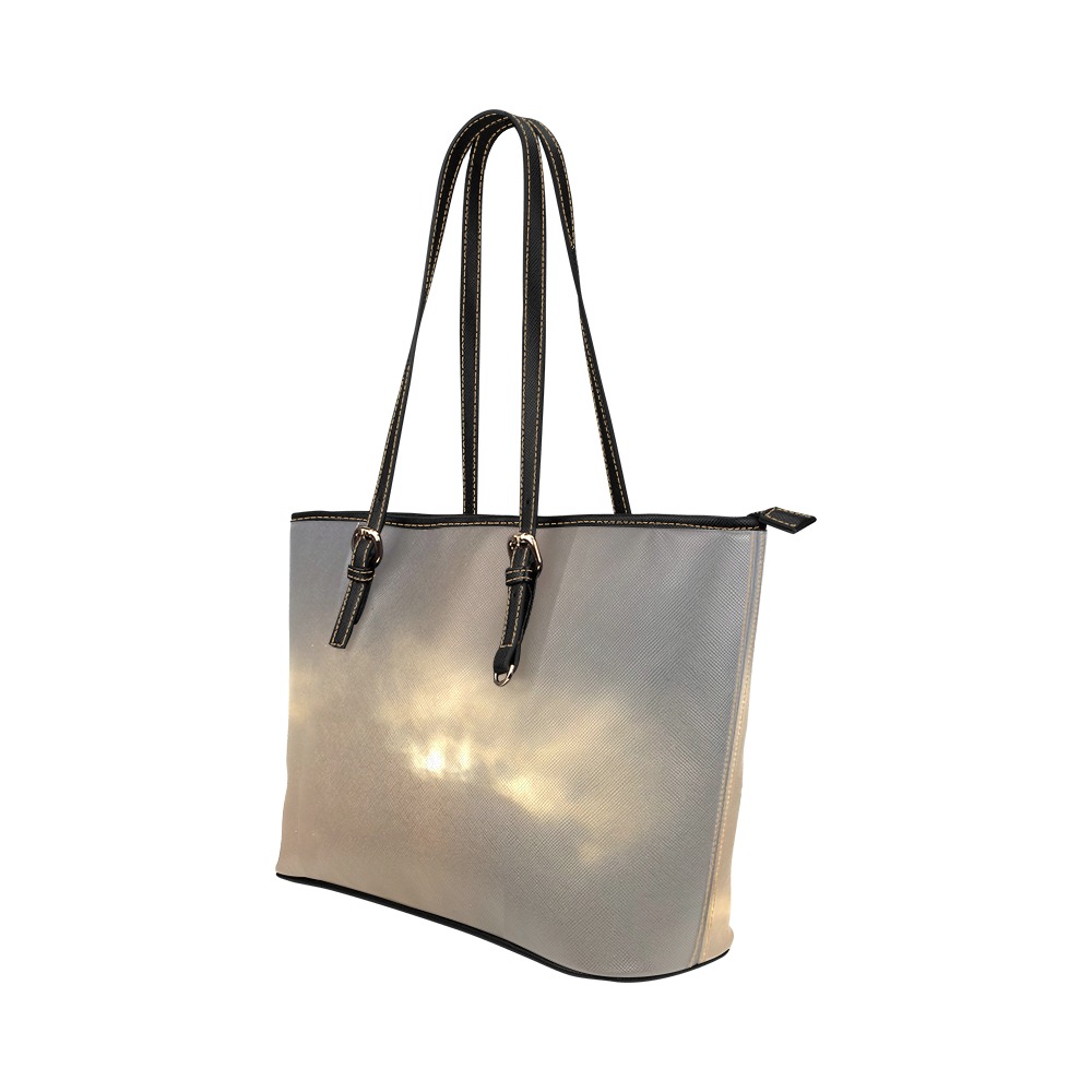 Clouds Leather Tote Bag/Small (Model 1651)