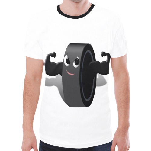 Hockey Puck New All Over Print T-shirt for Men (Model T45)