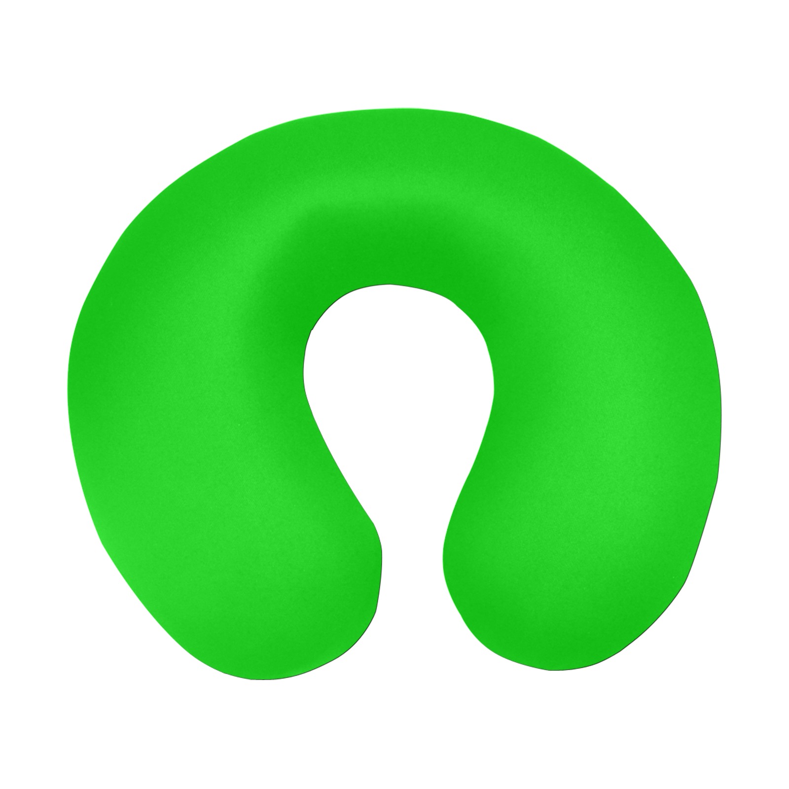 Merry Christmas Green Solid Color U-Shape Travel Pillow