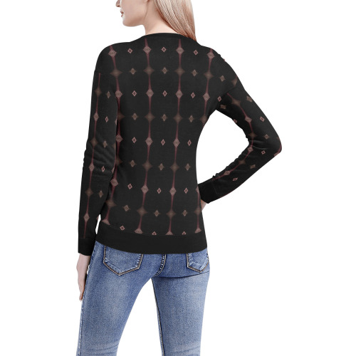 Sparkled Merlot Women's All Over Print V-Neck Sweater (Model H48)