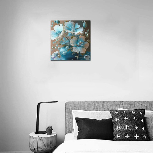 April Showers bring May Flowers Upgraded Canvas Print 16"x16"