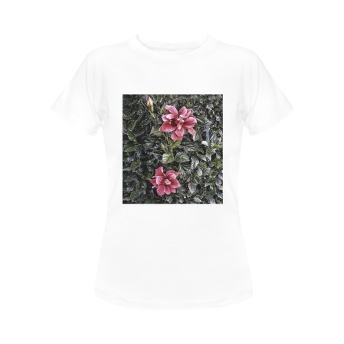 Frosted Hibiscus Women's T-Shirt in USA Size (Front Printing Only)
