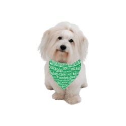 HOLIDAY PET BANDANA - GREEN Pet Dog Bandana/Large Size