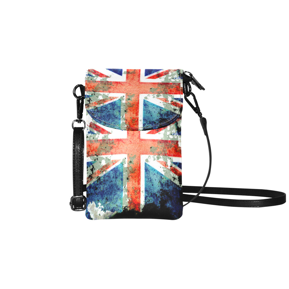 Extreme Grunge Union Jack Flag Small Cell Phone Purse (Model 1711)