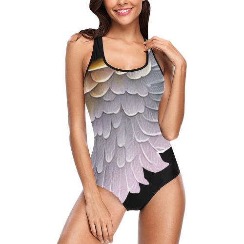 Angel Wings by clipArtem 5 Vest One Piece Swimsuit (Model S04)