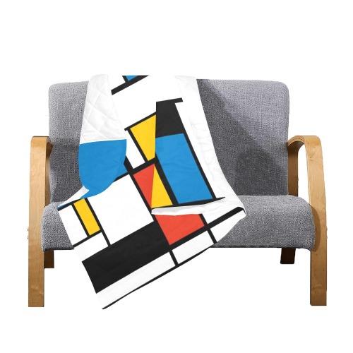 Mondrian De Stijl Modern Quilt 40"x50"