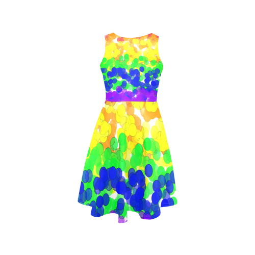 Gay Pride Bokeh Sleeveless Expansion Dress (Model D60)
