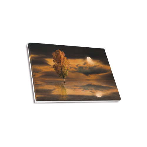 Tree in the clouds Frame Canvas Print 18"x12"