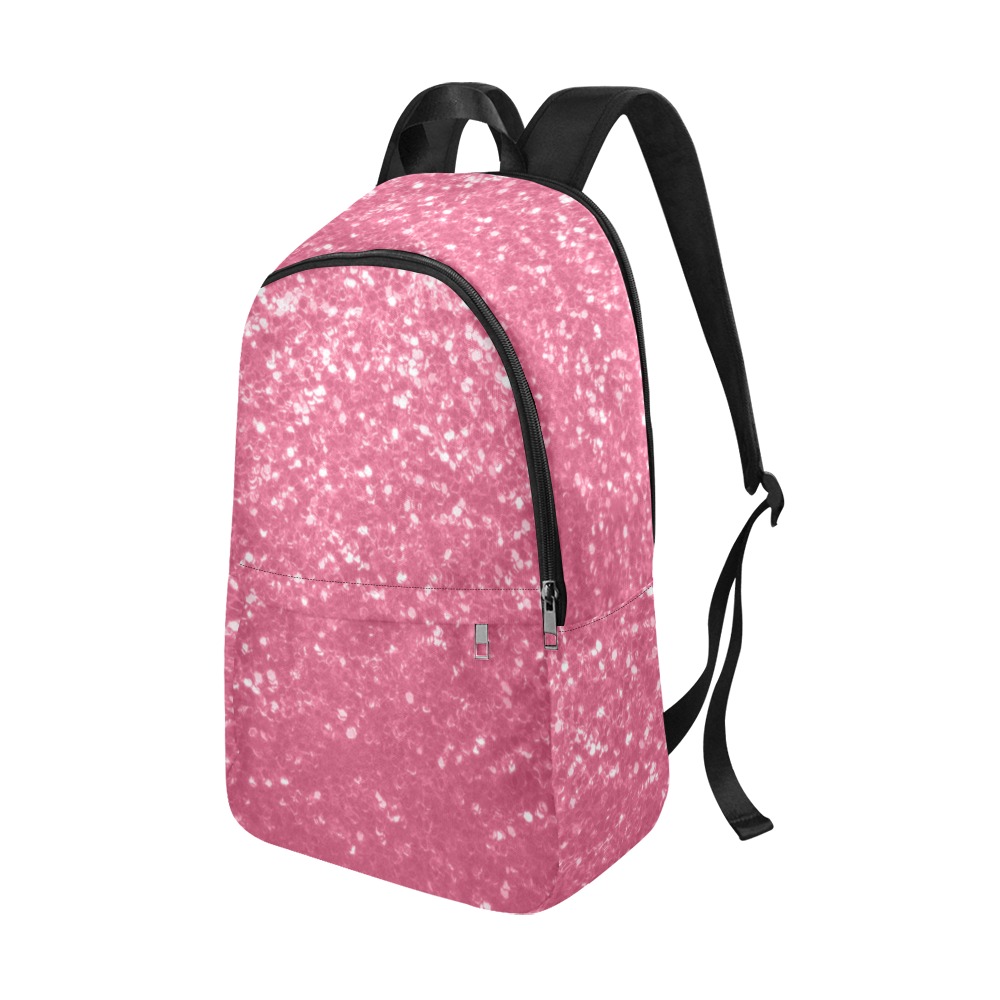 Magenta light pink red faux sparkles glitter Fabric Backpack for Adult (Model 1659)