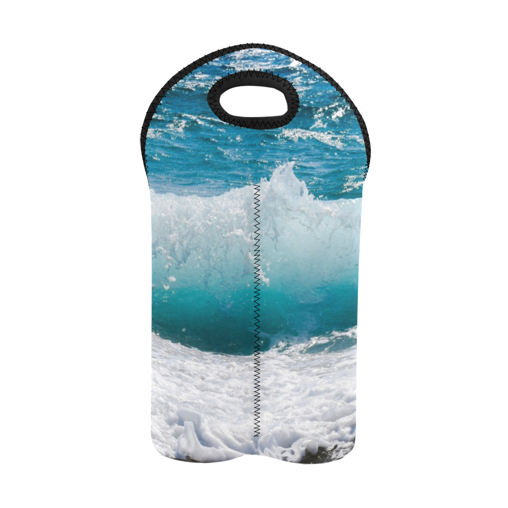 Surf Waves photo at the beach 2-Bottle Neoprene Wine Bag