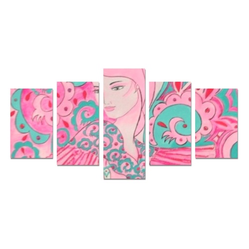 Pink Dancer Canvas Print Sets C (No Frame)