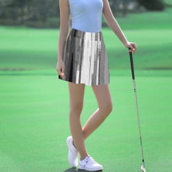 Greyscale Abstract B&W Art Women's Athletic Skirt (Model D64)