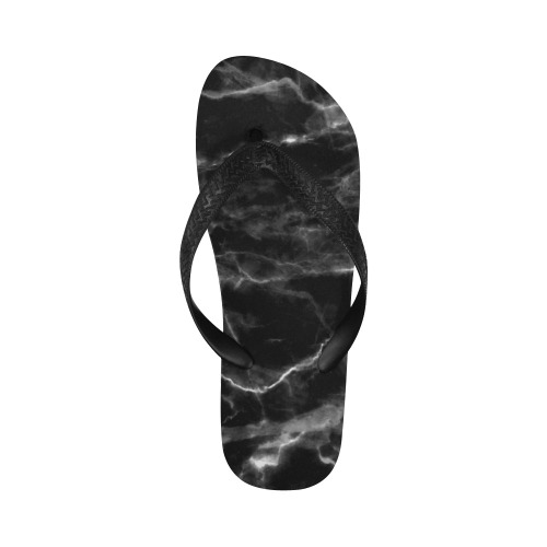 Black marble texture Flip Flops for Men/Women (Model 040)