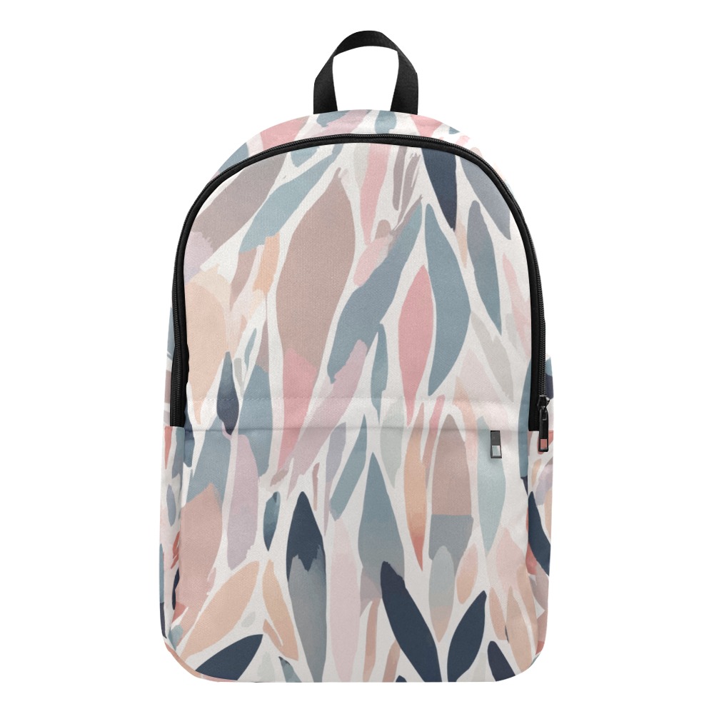 Stylish abstract shapes of pink, blue, gray colors Fabric Backpack for Adult (Model 1659)