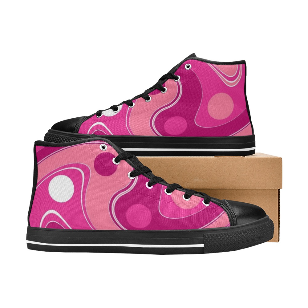 IN THE PINK-122 ALT Women's Classic High Top Canvas Shoes (Model 017)