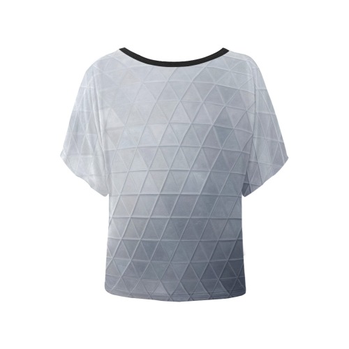 mosaic triangle 13 Women's Batwing-Sleeved Blouse T shirt (Model T44)