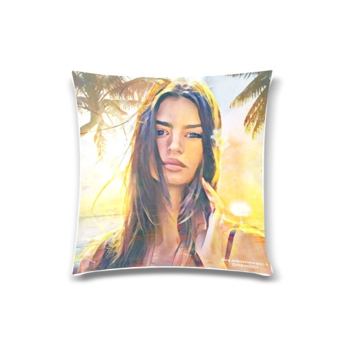 Emily Custom Zippered Pillow Case 16"x16"(Twin Sides)