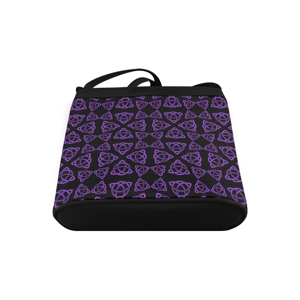 Purple Triquetra Pattern Crossbody Bags (Model 1613)