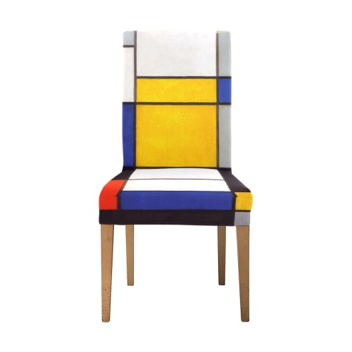 Composition A by Piet Mondrian Chair Cover (Pack of 4)