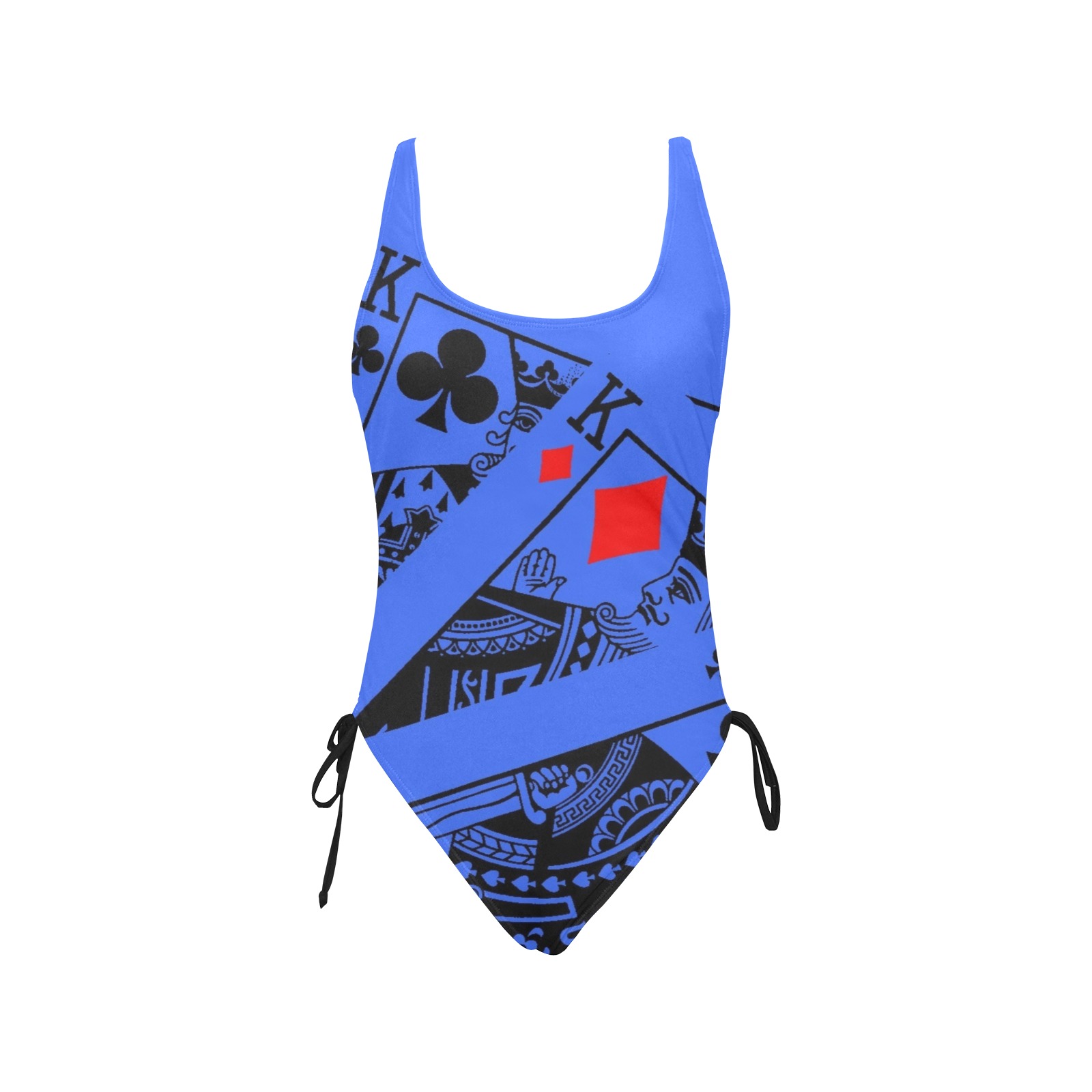 FOUR KINGS Drawstring Side One-Piece Swimsuit (Model S14)