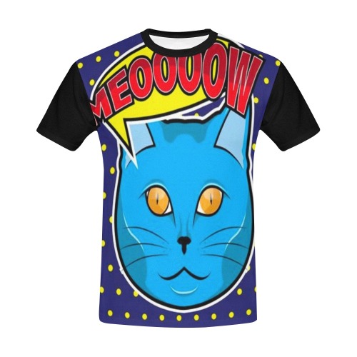 RR BURNOUT Hip Cat Stack All Over Print T-Shirt for Men (USA Size) (Model T40)
